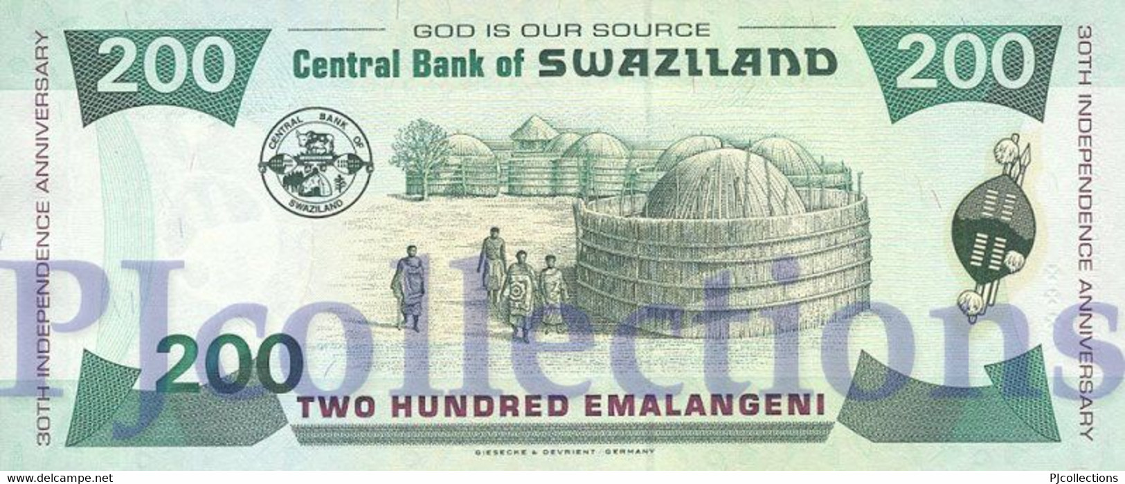 SWAZILAND 100 EMALANGENI 1998 PICK 28a UNC - Swaziland