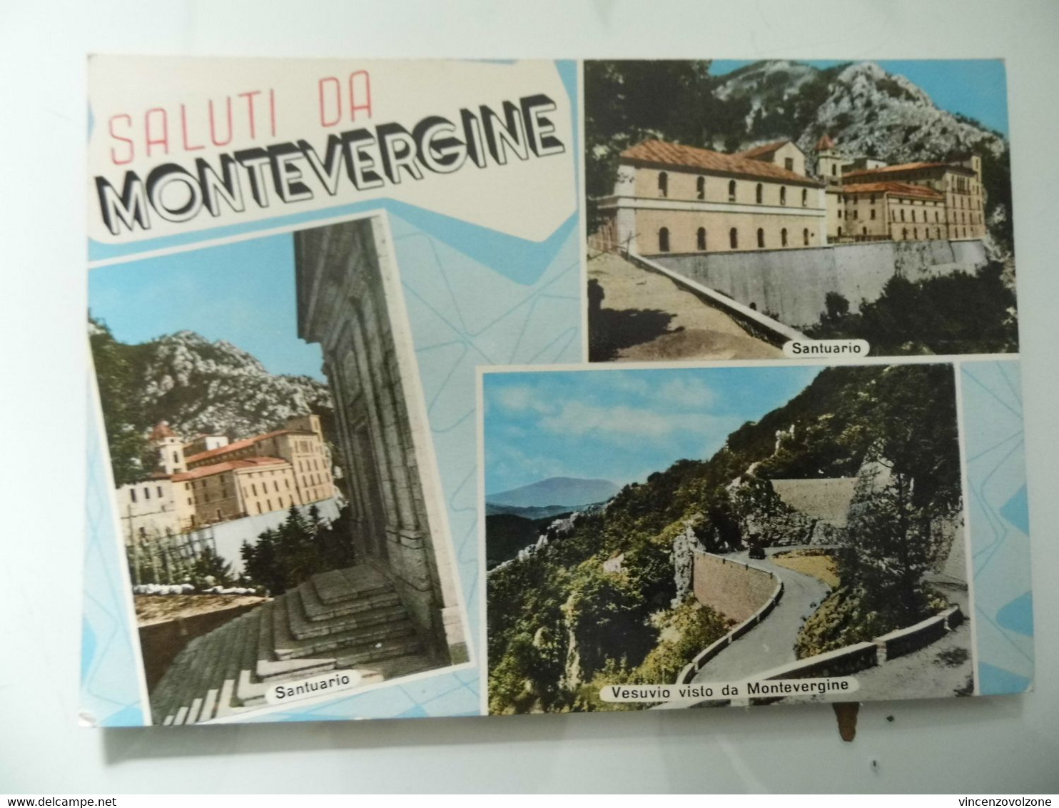 Cartolina "SALUTI DA MONTEVERGINE" Anni 1970 - Avellino
