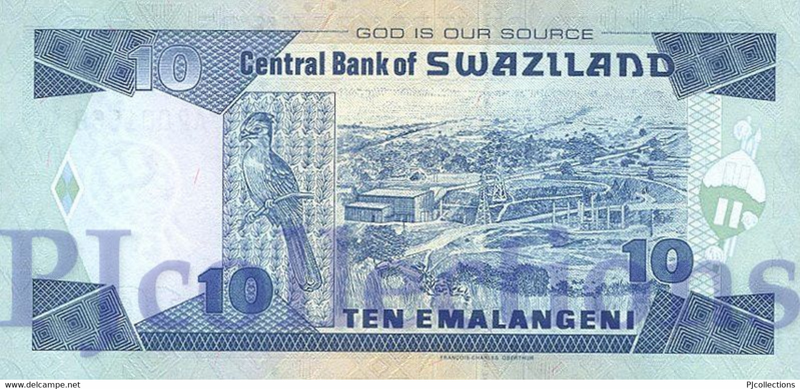 SWAZILAND 10 EMALANGENI 2001 PICK 29a UNC - Swasiland