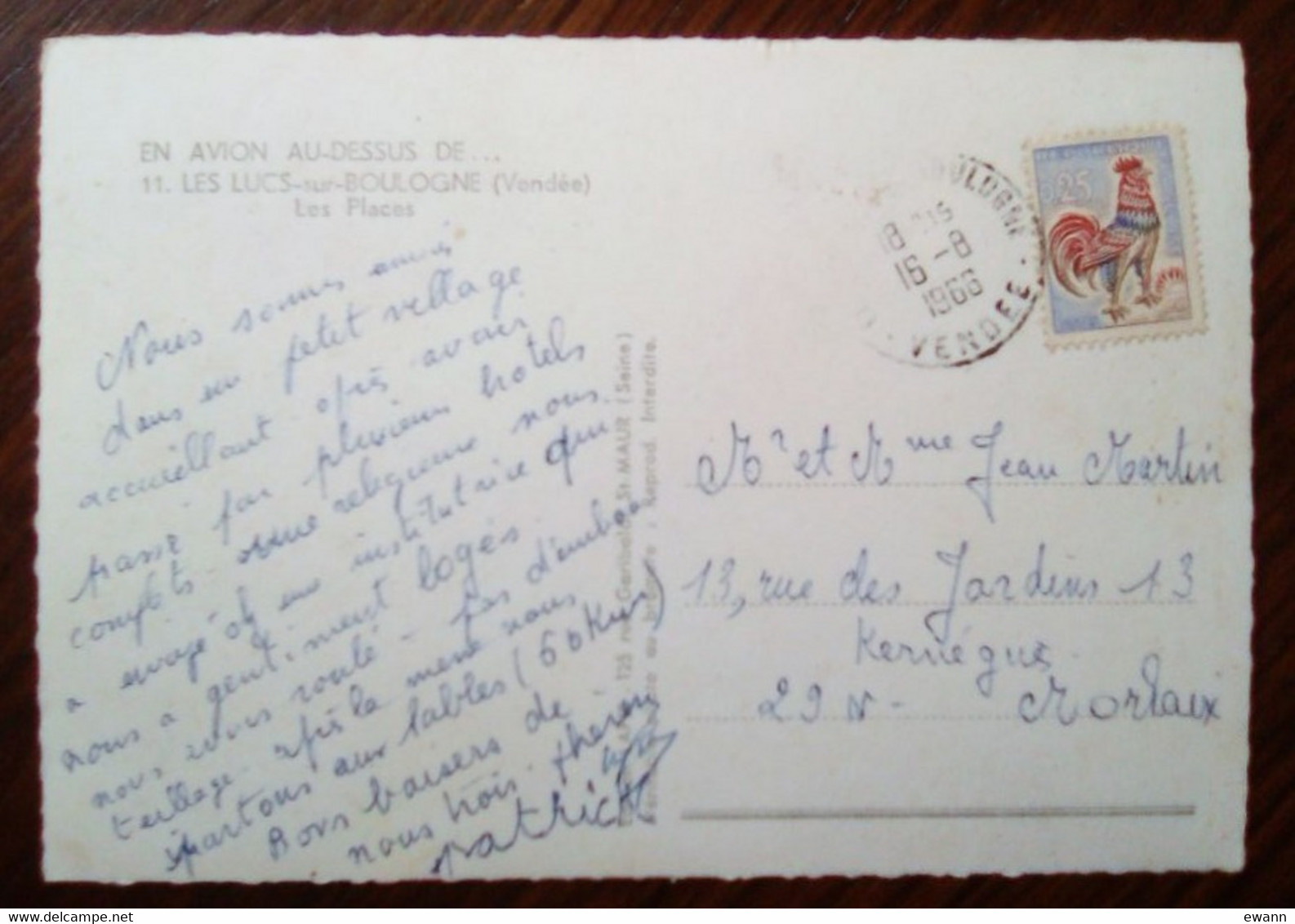 Carte Postale Colorisée - En Avion Au-dessus De Les Lucs-sur-Boulogne - Les Places - Les Lucs Sur Boulogne