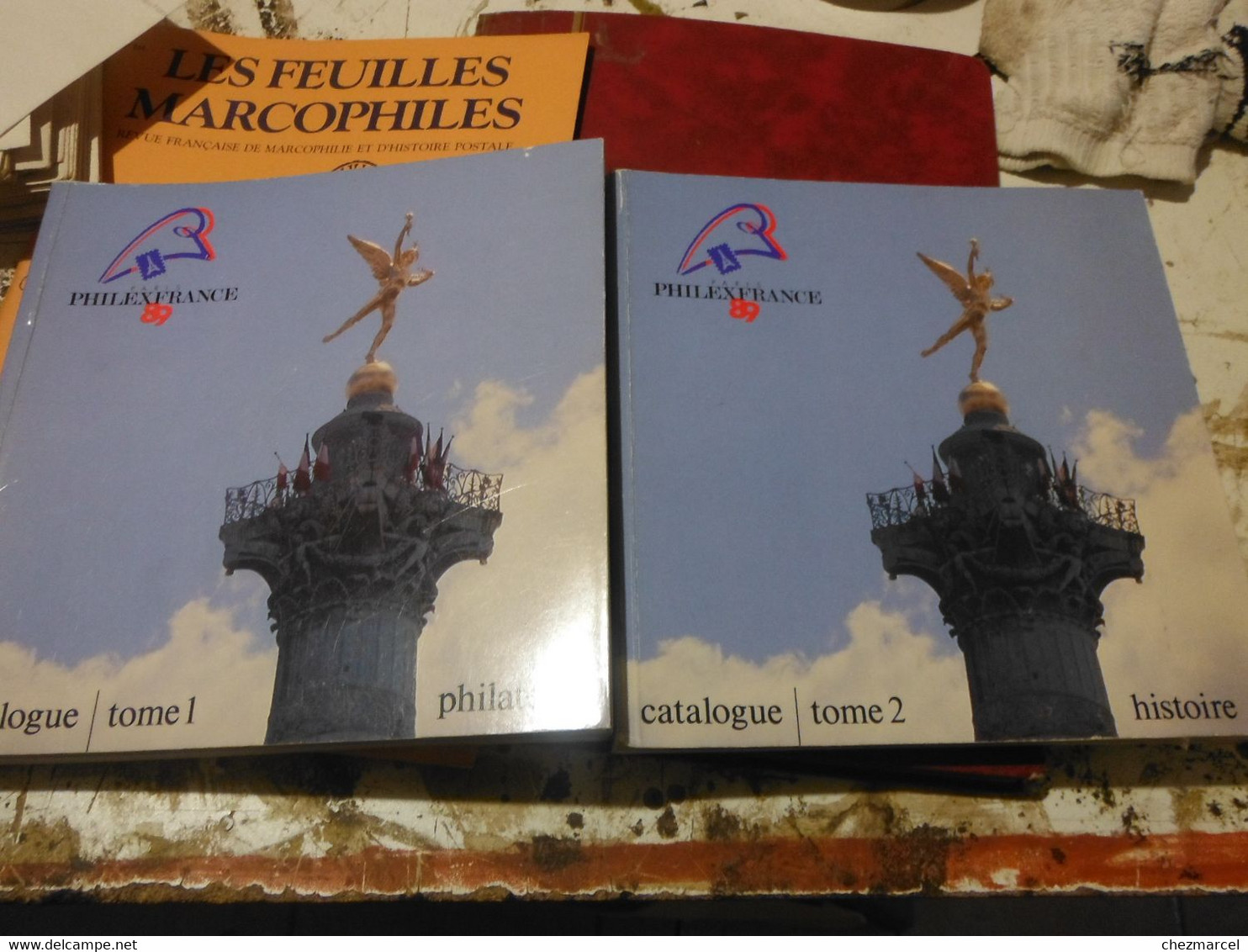 2 Tomes Philexfrance 89- Dispersion De Docs Marcophiles Et Erinnophiles - Philatelic Exhibitions