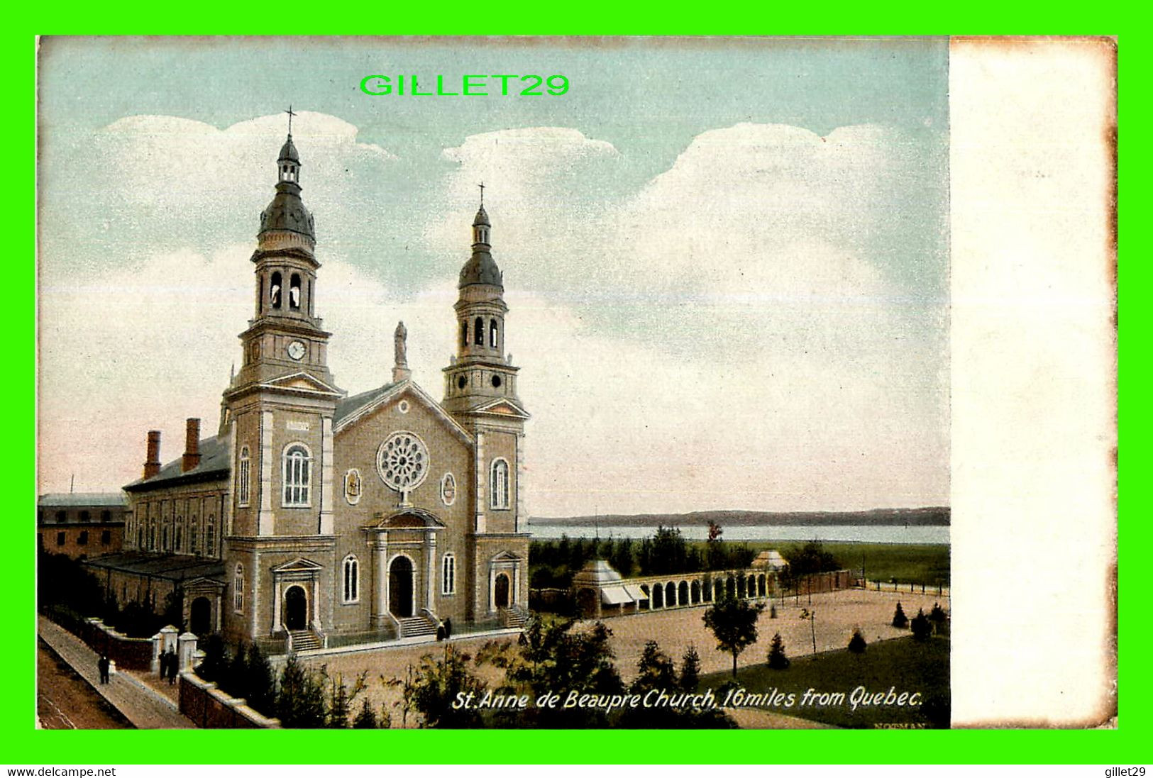 STE ANNE DE BEAUPRÉ, QUÉBEC - VUE DE LA CATHÉDRALE - PUB. BY W.J. GAGE & CO LTD - - Ste. Anne De Beaupré