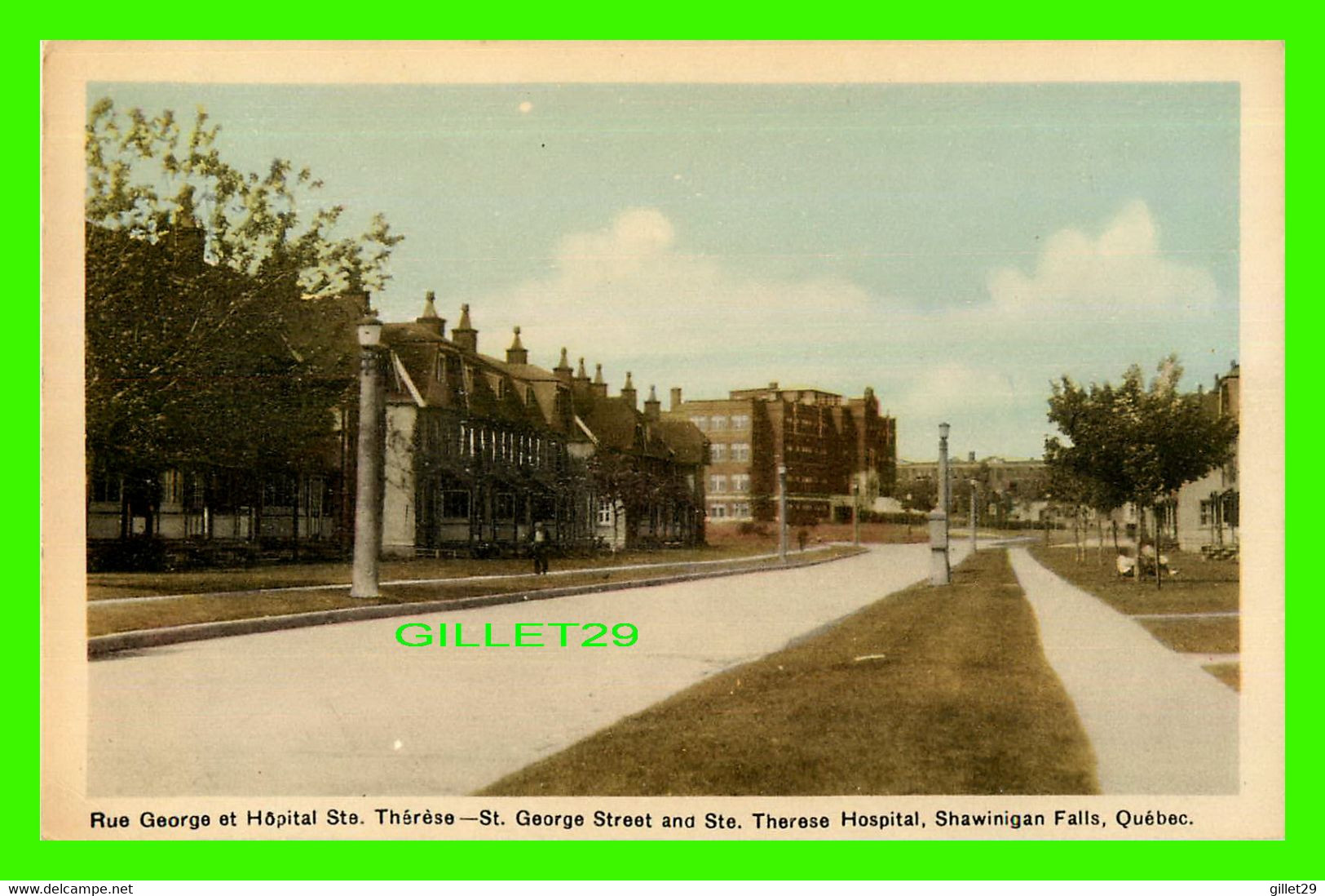 SHAWINIGAN FALLS, QUÉBEC - RUE GEORGE ET HÔPITAL STE THÉRÈSE -  PECO - ÉCRITE - - Trois-Rivières