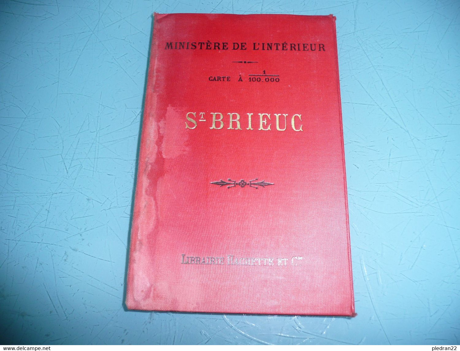 ANCIENNE CARTE 1 : 100 000è BRETAGNE COTES DU NORD MINISTERE DE L'INTERIEUR SAINT BRIEUC FEUILLE VI-14 HACHETTE 1902 - Cartes Topographiques