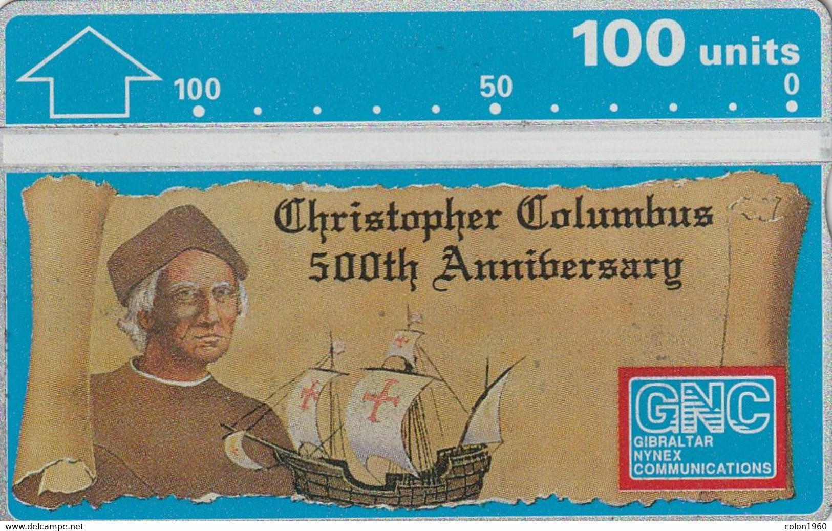 GIBRALTAR. GIB-17. Columbus 500th Anniversary. (207A). 1992-01. 50000 Ex. (004). - Gibilterra
