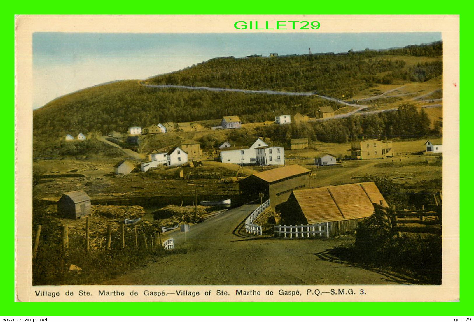 STE MARTHE DE GASPÉ, QUÉBEC - VUE DU VILLAGE - S.M.G. - CIRCULÉE EN 1960 - PECO - - Gaspé