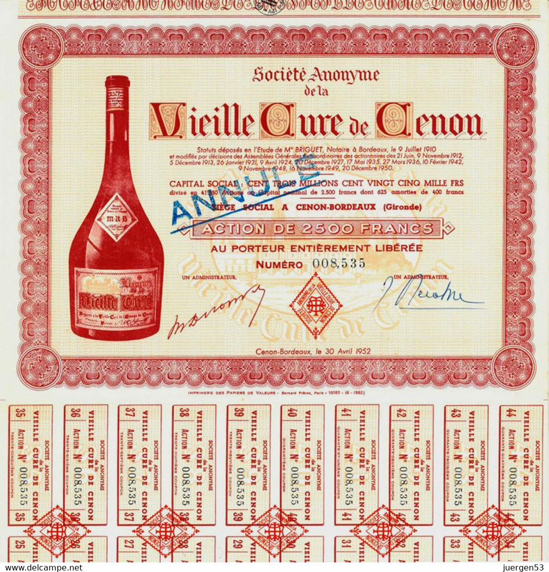 S. A. De La Vieille Cure De Cenon 1952 - A - C