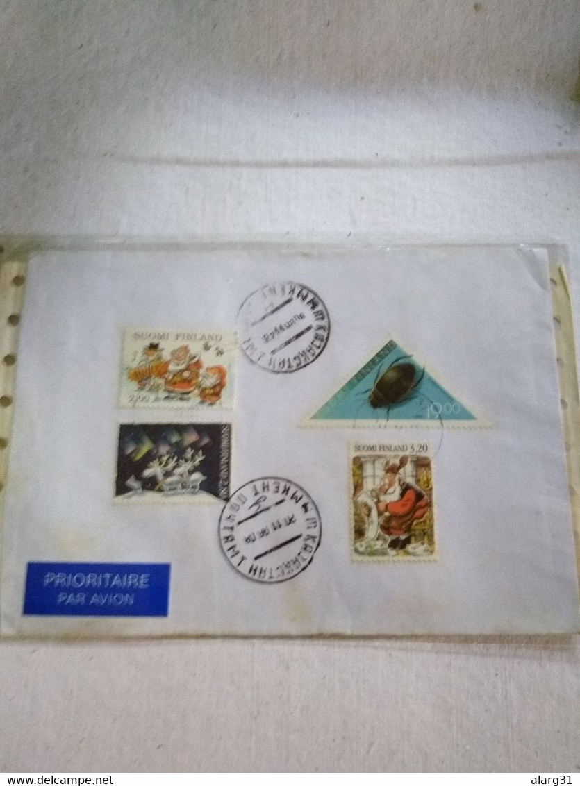 Finland.suomi.1996.registered Letter.vasa.to Kazakhstan..yv 1317 Insect& Others Testing  Reg Post E7.conmems.1or 2 Piece - Cartas & Documentos