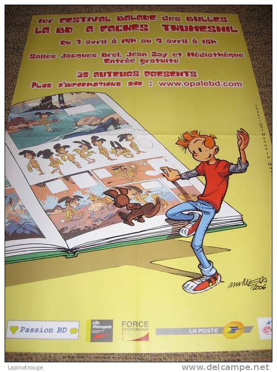 Affiche MUNUERA José-Luis Festival BD Faches Thumenil 2006 (Spirou, Navis,...) - Afiches & Offsets