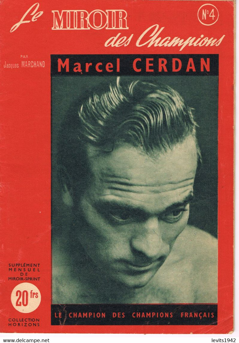 BOXE - MARCEL CERDAN - PLAQUETTE - LE MIROIR DES CHAMPIONS - - Boeken