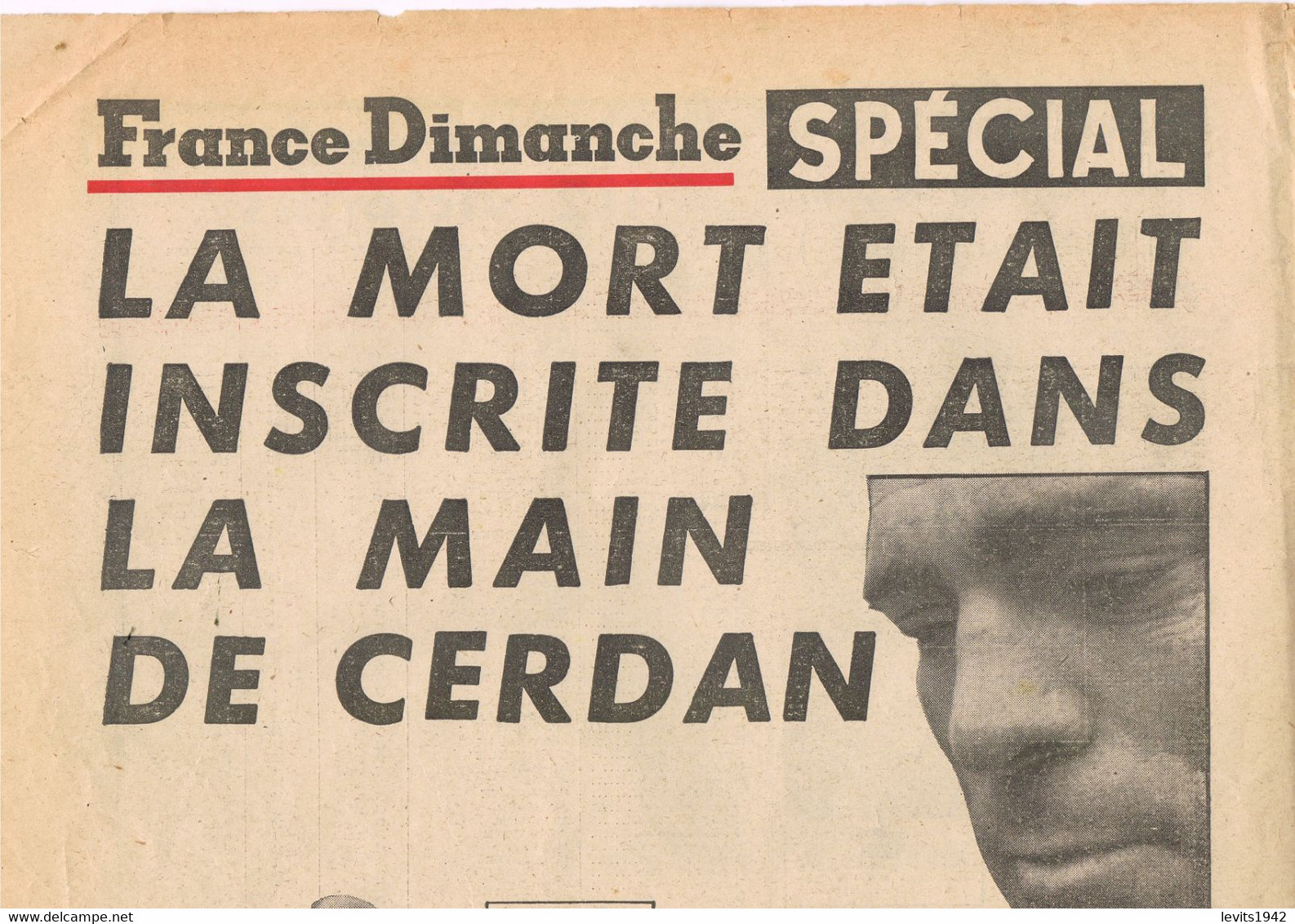 BOXE - MARCEL CERDAN - FRANCE-DIMANCHE - OCTOBRE 1949 - - Libros