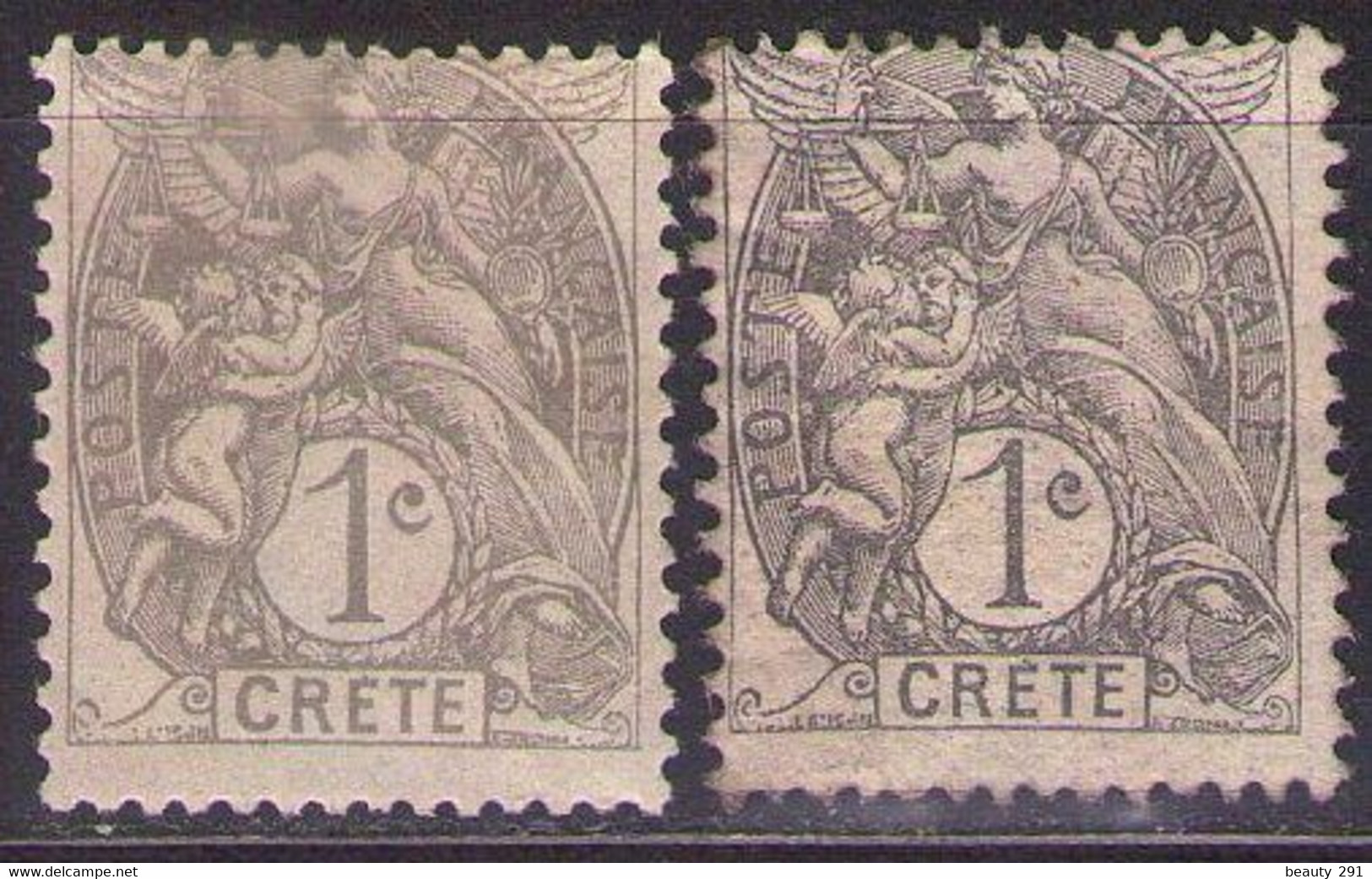 CRETE Mi 1 DIFFERENT COLOR  MH* - Ungebraucht