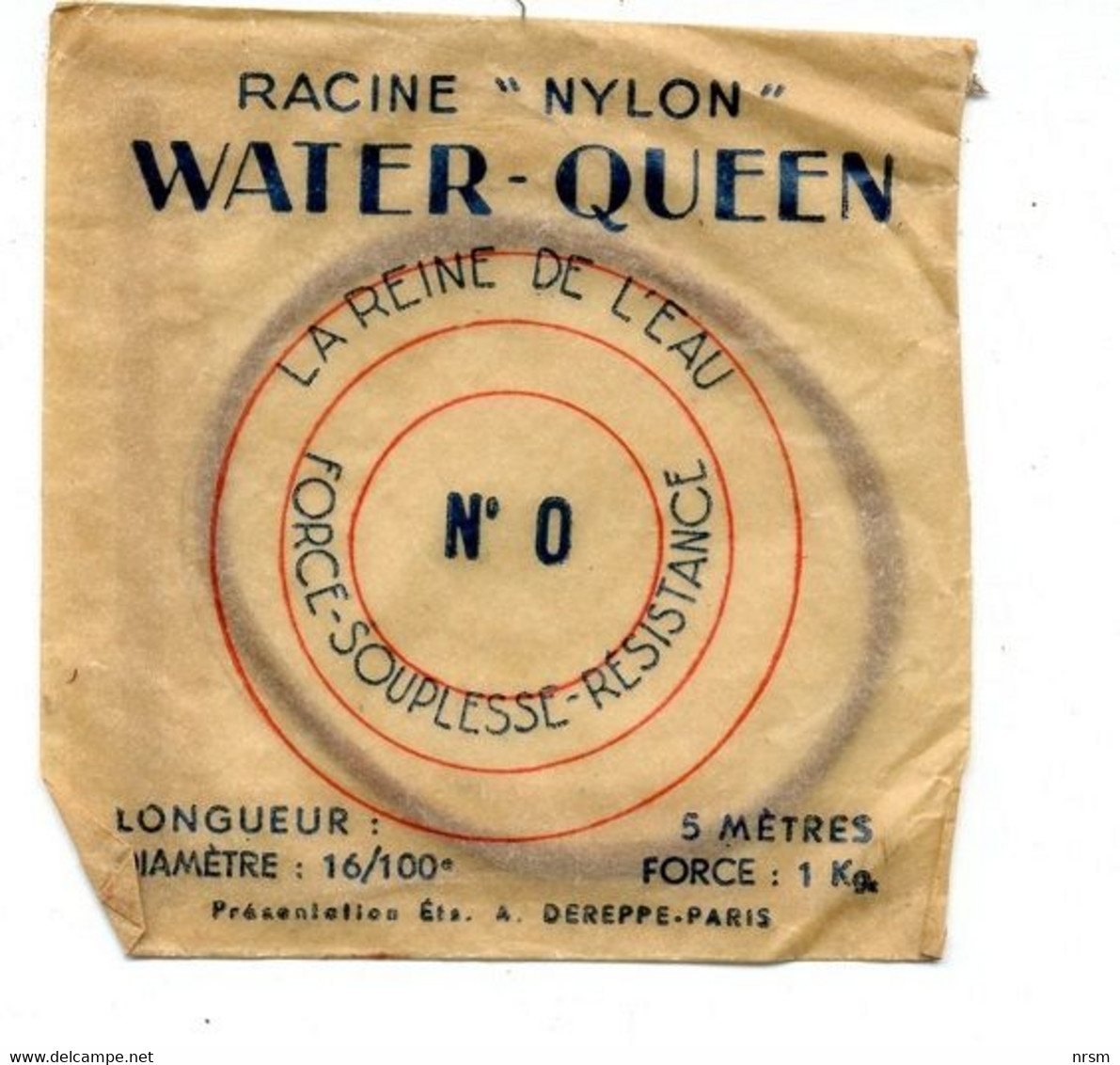 Matériel De Pêche / Collection Thème Pêche / Ancien Sachet De Bas De Ligne - Racine Water Queen N° 0 - Vissen