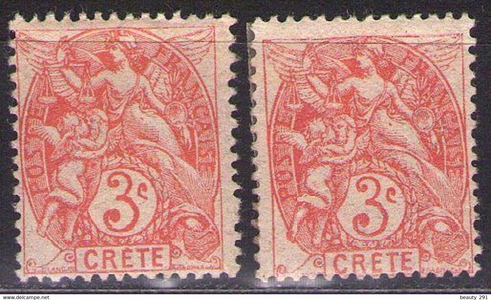 CRETE Mi 3 DIFFERENT COLOR  MH* - Unused Stamps
