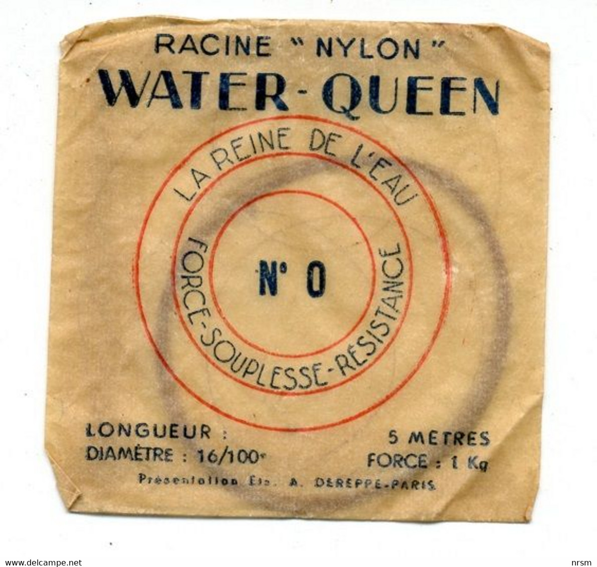 Matériel De Pêche / Collection Thème Pêche / Ancien Sachet De Bas De Ligne - Racine Water Queen N° 0 - Pesca