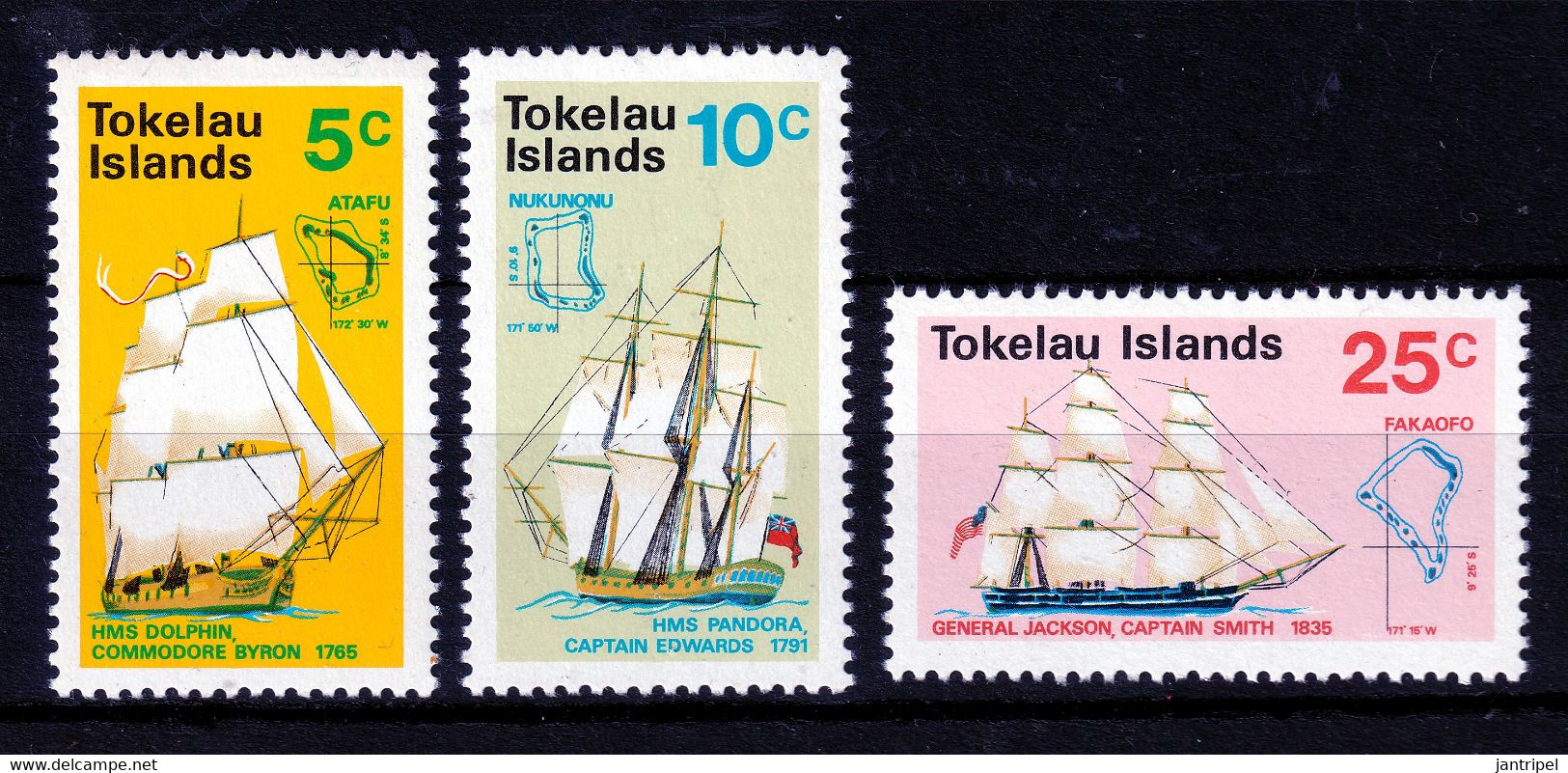 TOKELAU 1970 DISCOVER SET MNH    SHIPS - Tokelau