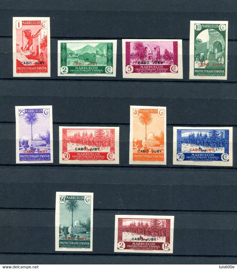 1935.CABO JUBY.EDIFIL 67S/84S**.NUEVOS SIN FIJASELLOS(MNH)Y SIN DENTAR.CATALOGO 630€ - Cape Juby