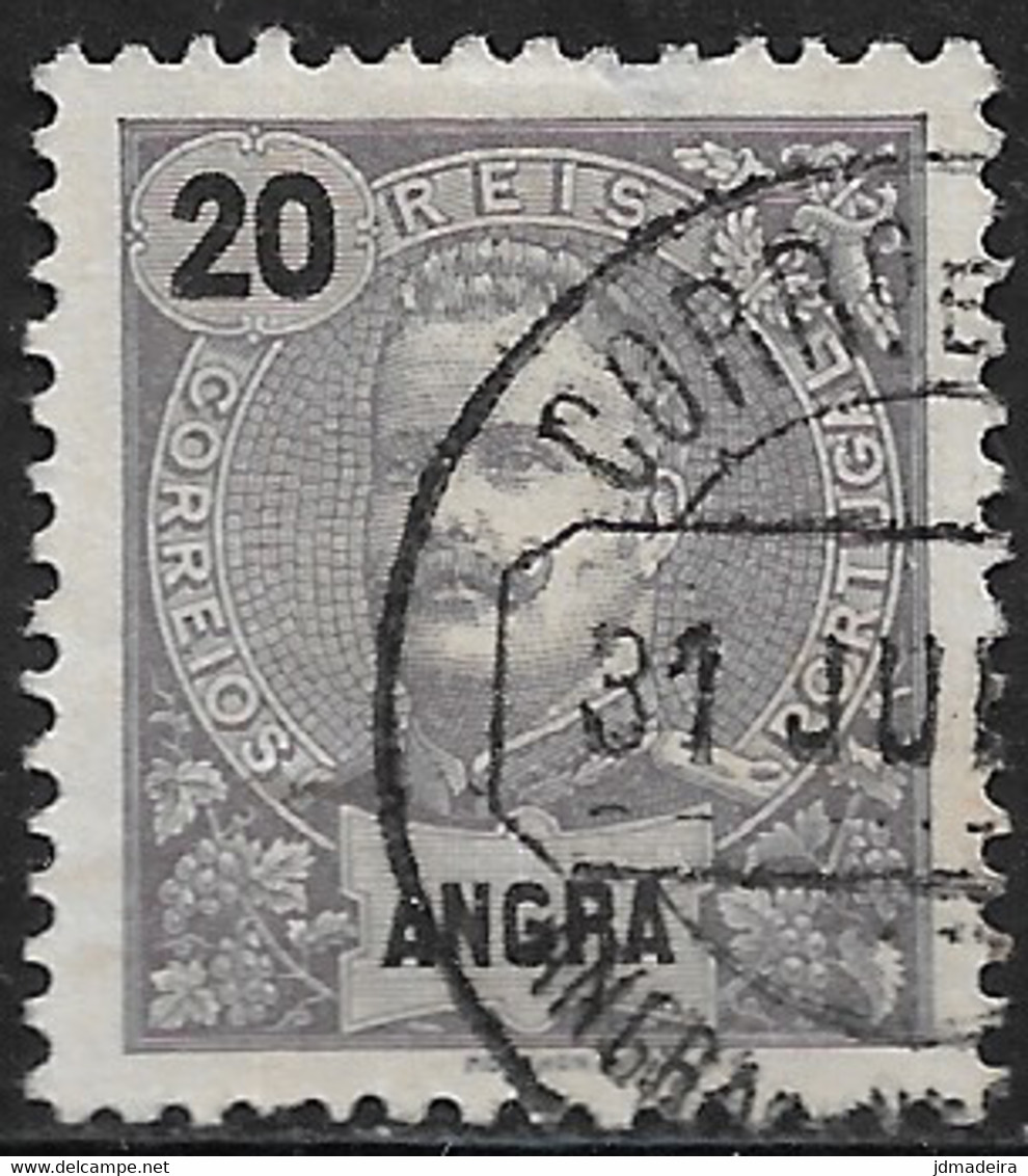 Angra – 1897 King Carlos 20 Réis Used Stamp - Angra