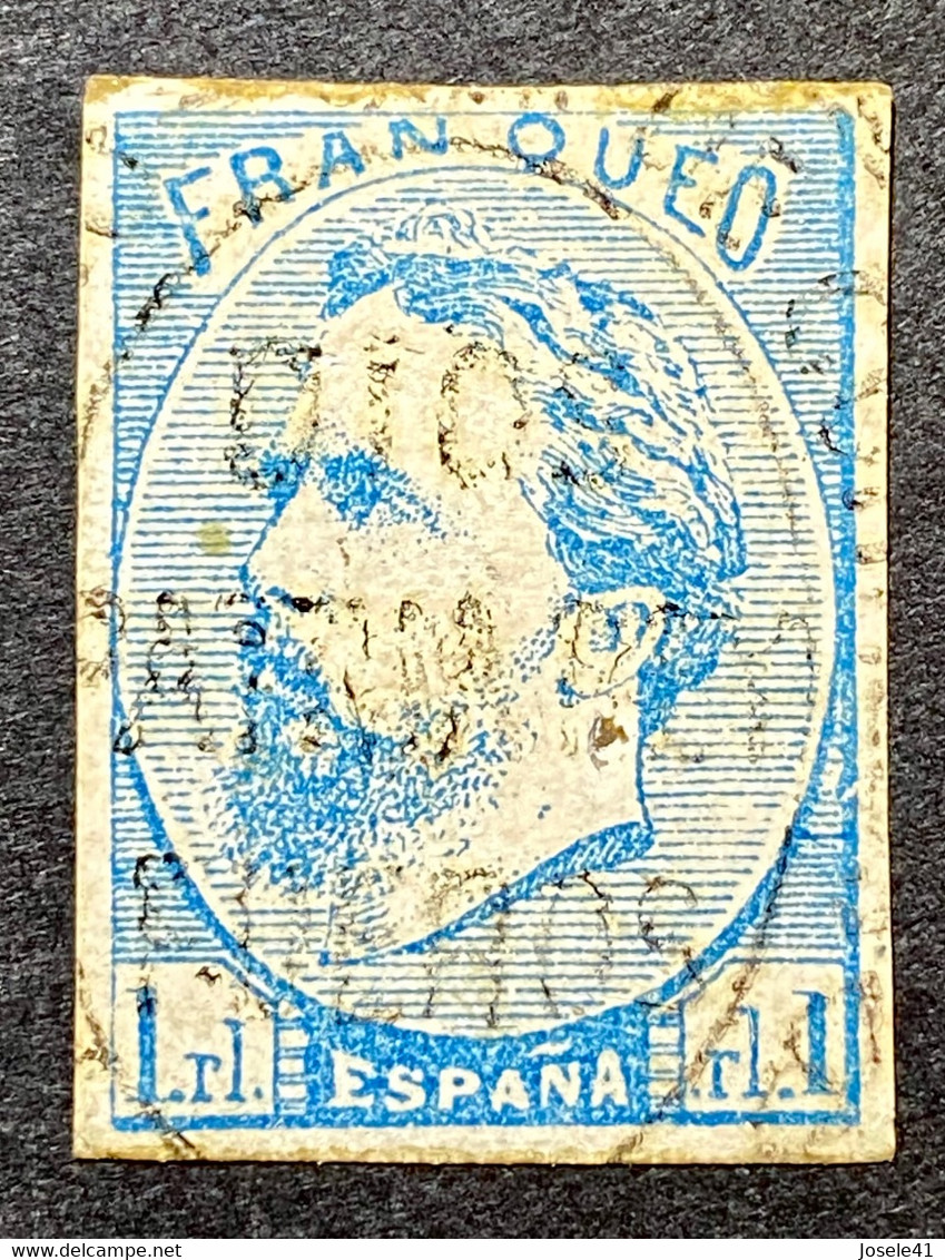 1873 ESPAÑA EDIFIL Nº 156 CARLOS VII MATASELLADO - Usati