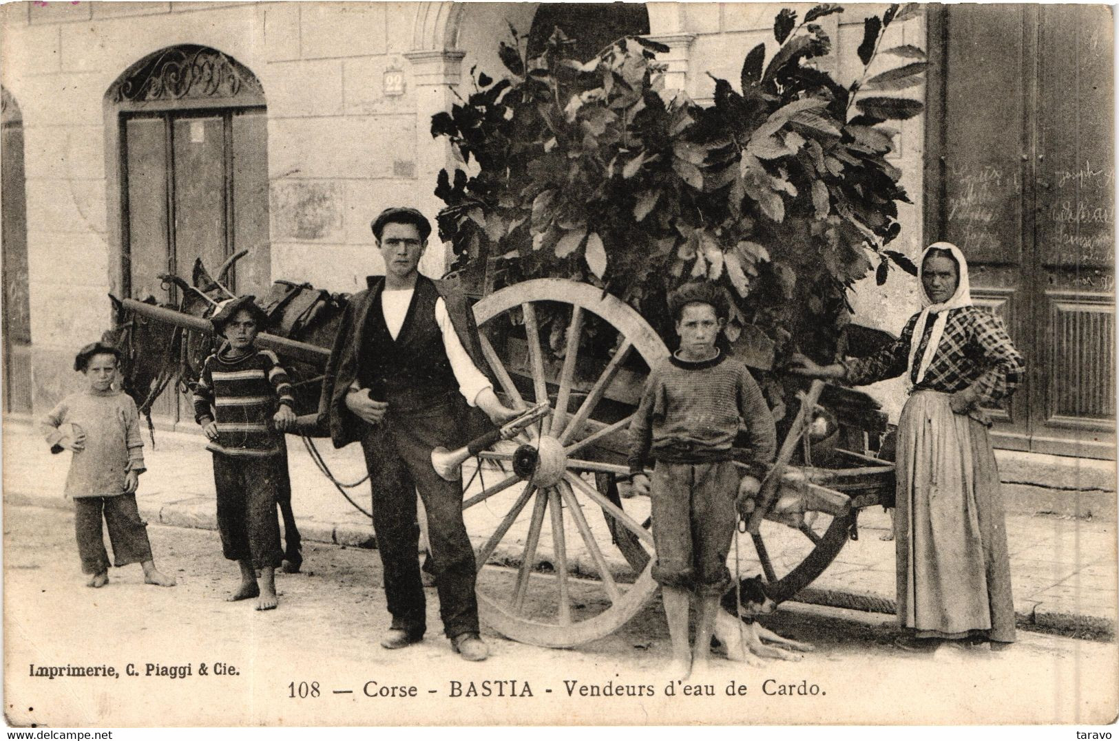 CORSE - BASTIA - VENDEURS D'EAU De CARDO - Imprimerie C. Piaggi & Cie - Très Bon état - Bastia