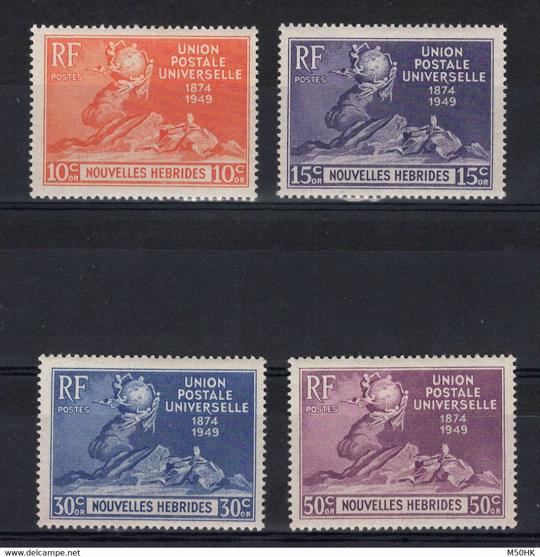 Nouvelles Hebrides - YV 136 à 139 N* MH Complete UPU Cote 12 Euros - Ongebruikt