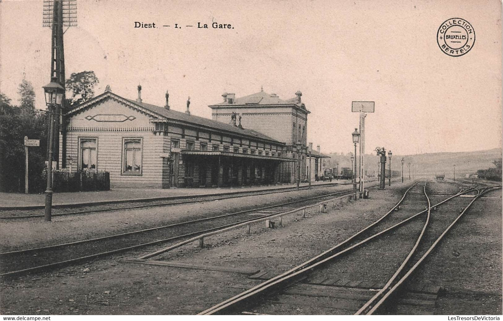 CPA Diest - La Gare - Chemin De Fer - Collection Bertels - Oblitéré A Diest En 1911 - Diest