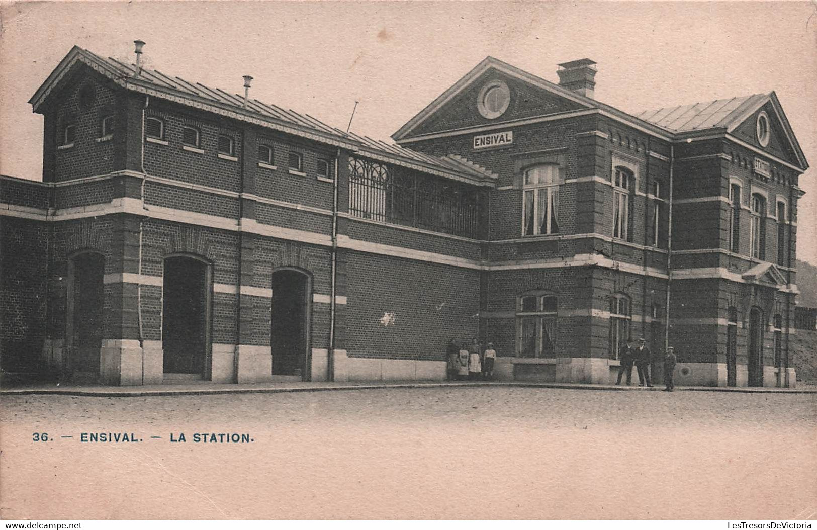 CPA Ensival - La Station - La Gare - Animé - Oblitéré A Ensival En 1912 - Verviers