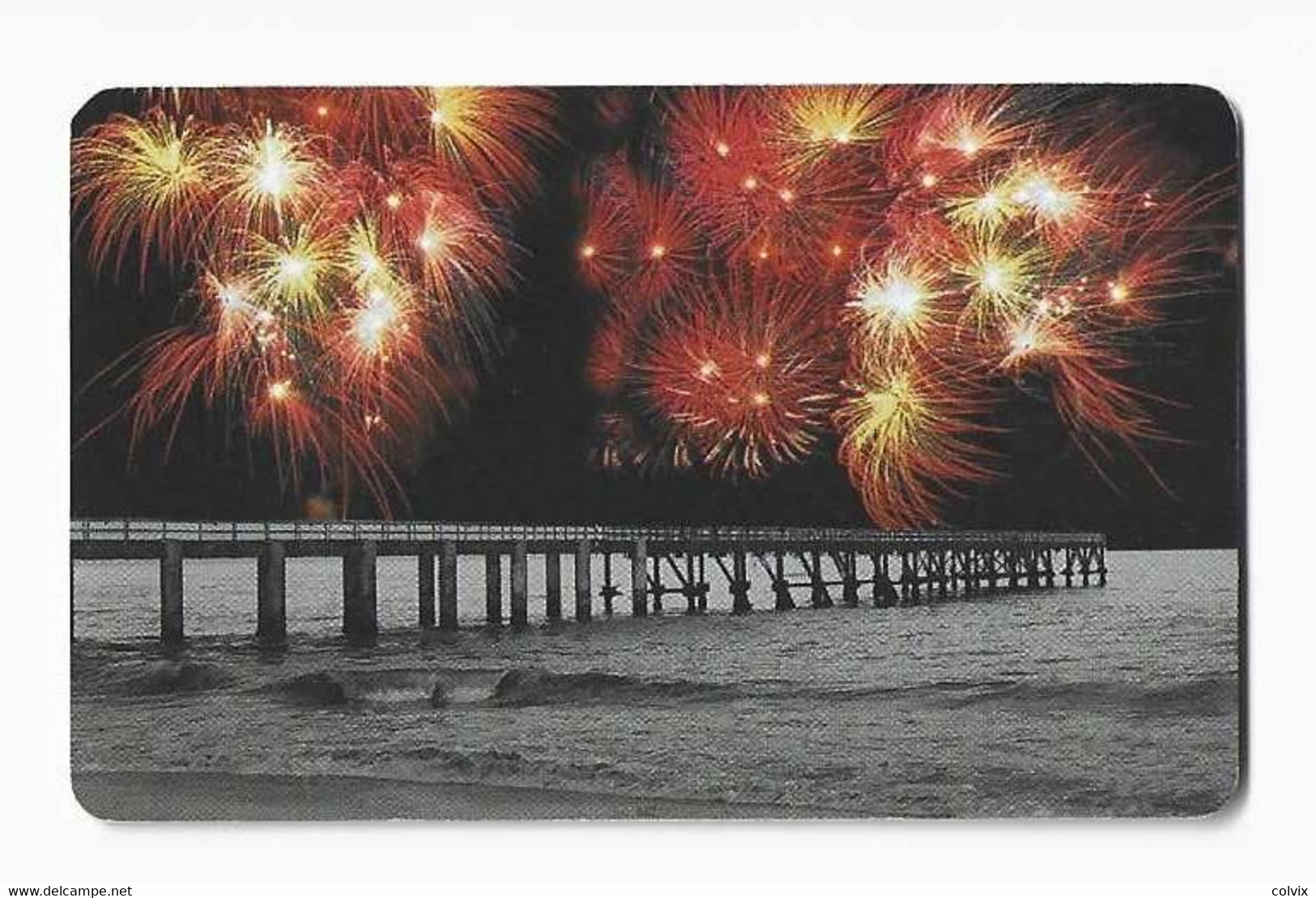 NAMIBIE REF MV CARDS NMB-203 N$10  FIREWORKS AT PIER IN SEA 1 SO3 Date 2001 - Namibie