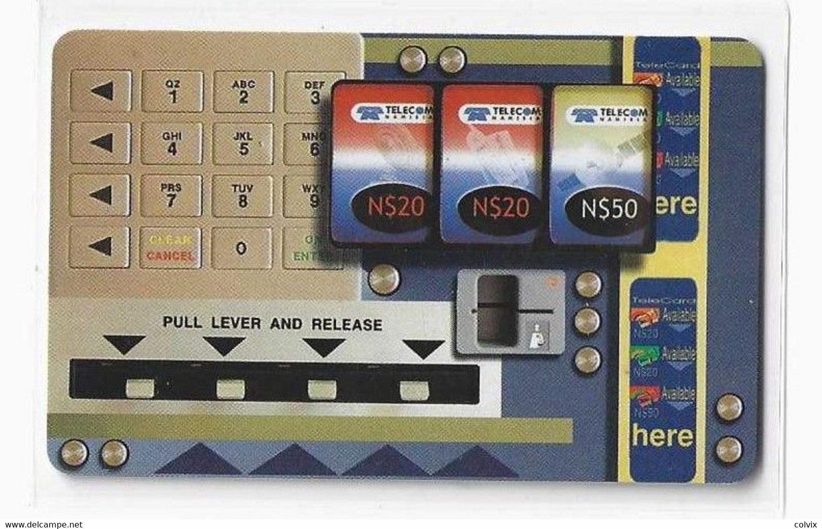 NAMIBIE REF MV CARDS NMB-157 N$10 VENDING MACHINE 1 (VALUE IN GREEN) SO3 Date 2000 - Namibië