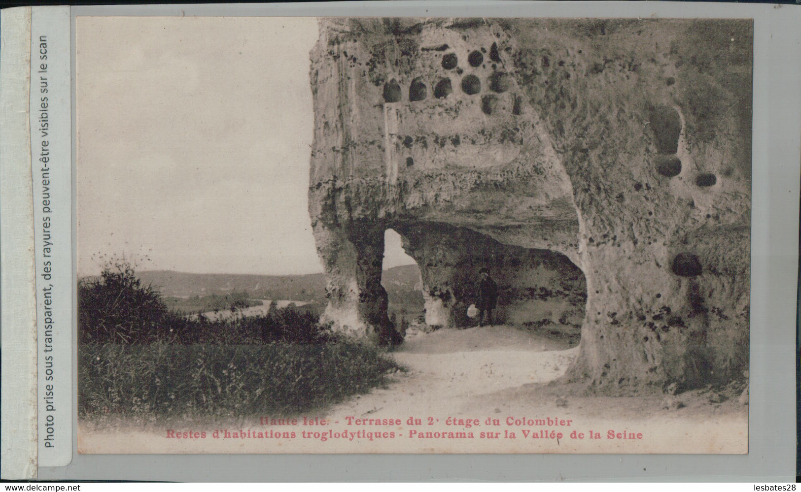 Haute-Isle  Terrasse Du 2e étage Du COLOMBIER  Restes D'habitations Troglodytiques  Vallée De La Seine (JAN 2023 640) - Haute-Isle