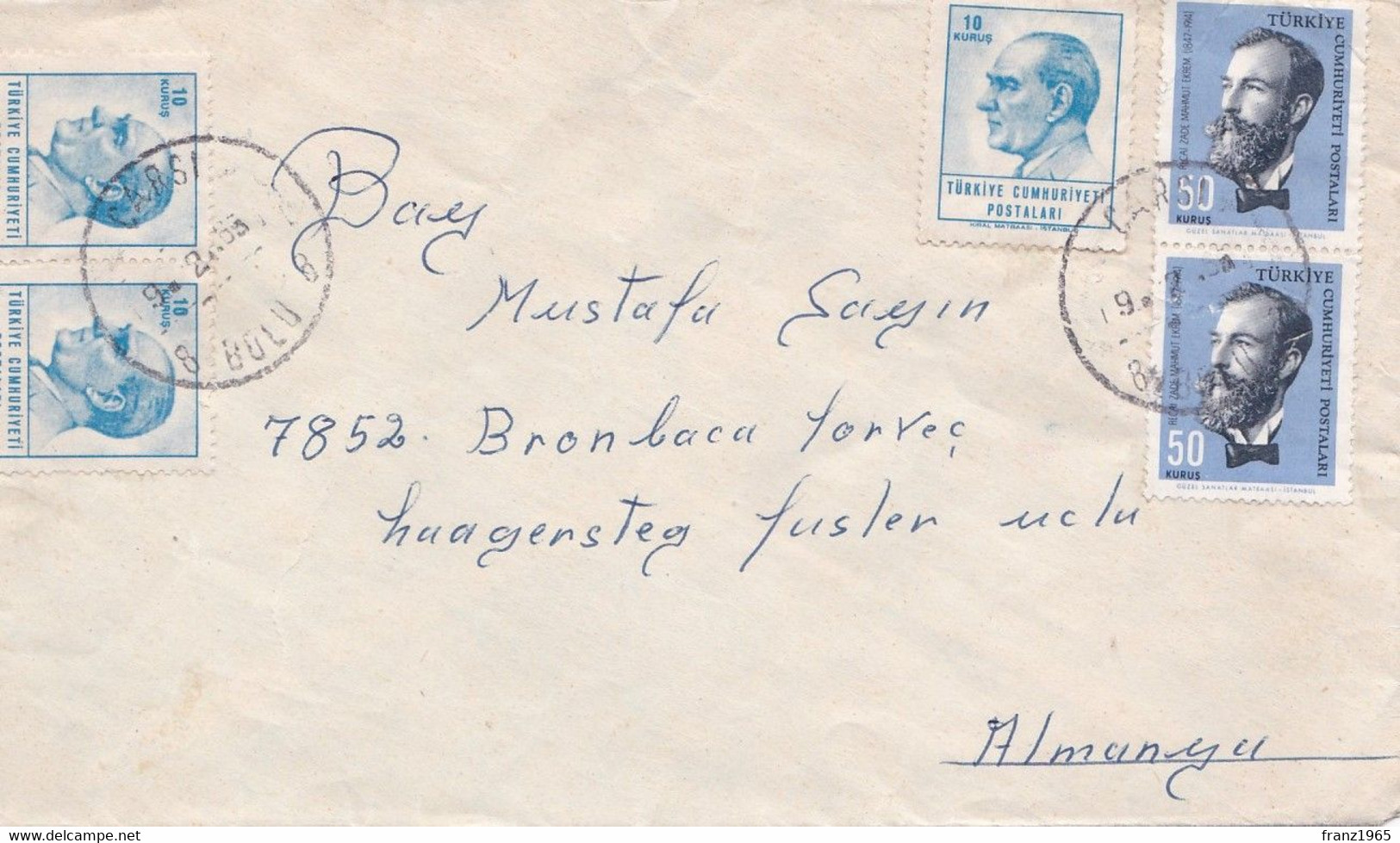 From Turkey To Germany, 1965 - Storia Postale