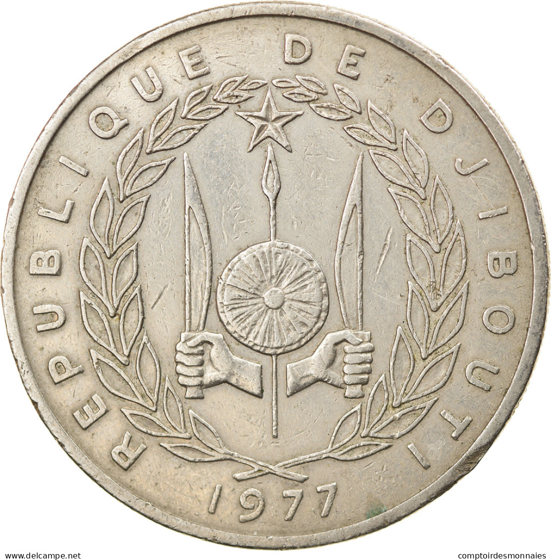 Monnaie, Djibouti, 100 Francs, 1977, Paris, TTB, Copper-nickel, KM:26 - Djibouti