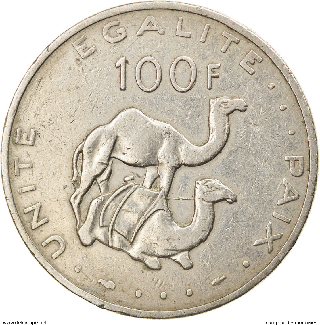 Monnaie, Djibouti, 100 Francs, 1977, Paris, TTB, Copper-nickel, KM:26 - Gibuti