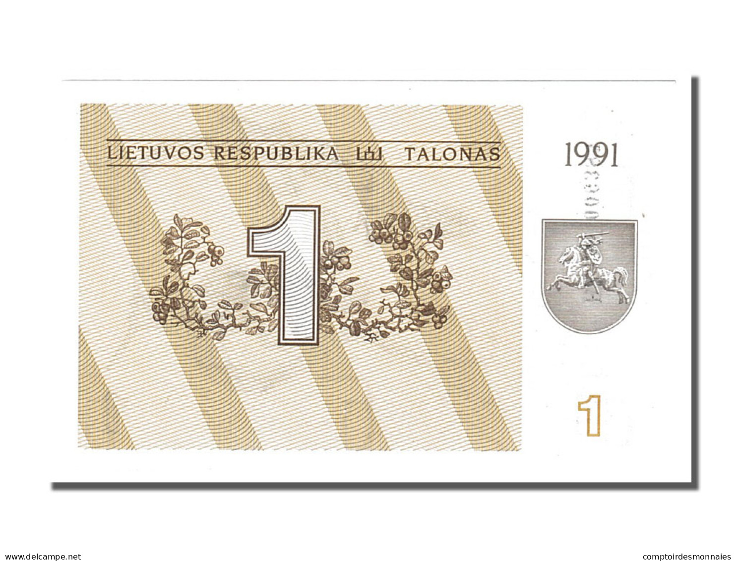 Billet, Lithuania, 1 (Talonas), 1991, NEUF - Lituanie