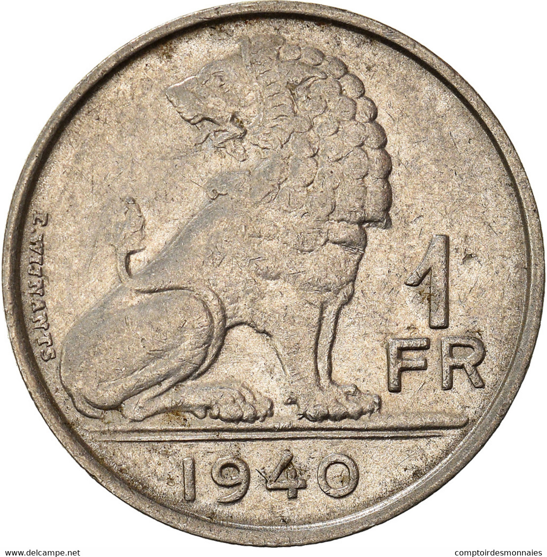 Monnaie, Belgique, Léopold III, Franc, 1940, TTB, Nickel, KM:120 - 1 Frank