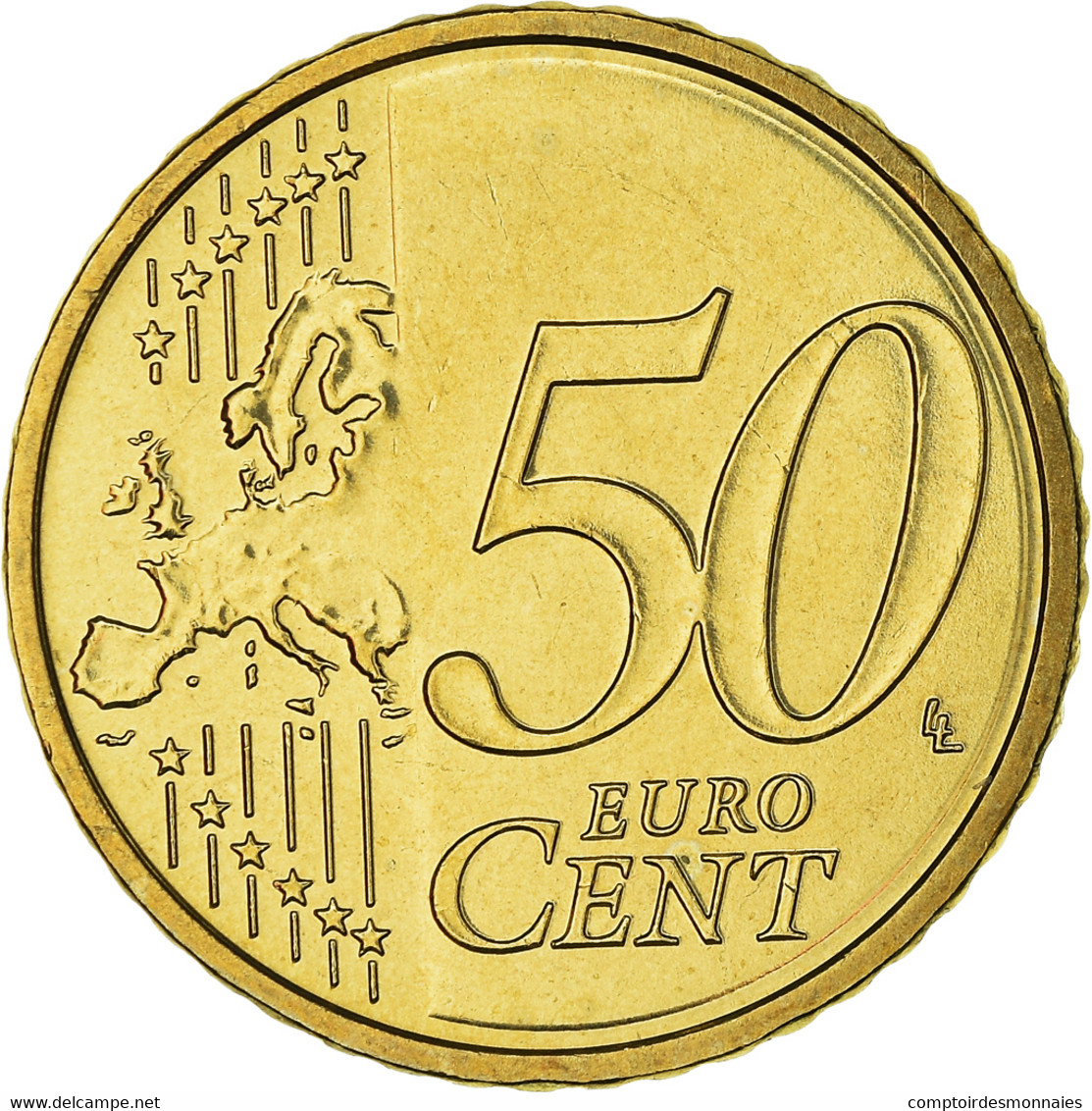 Latvia, 50 Euro Cent, 2014, Stuttgart, SPL, Laiton, KM:155 - Letland