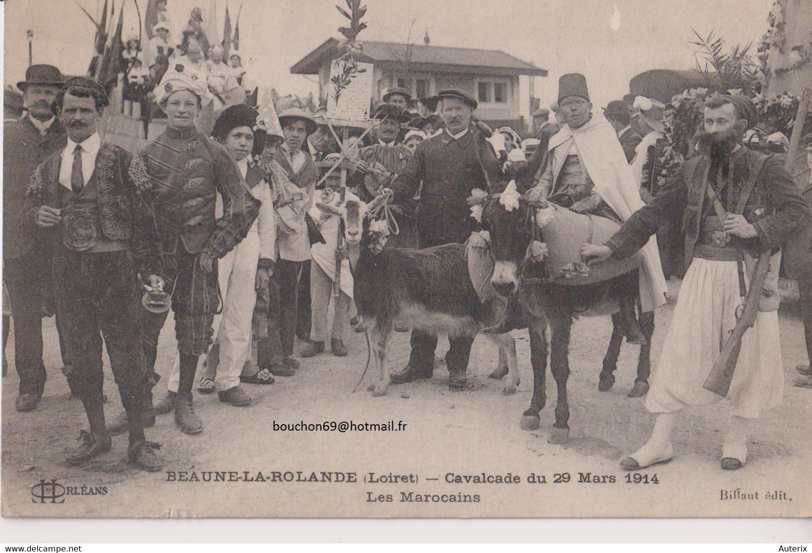 45 Beaune La Rolande Cavalcade Mars 1914 Les Marocains Colonial Chevre Goat - Beaune-la-Rolande