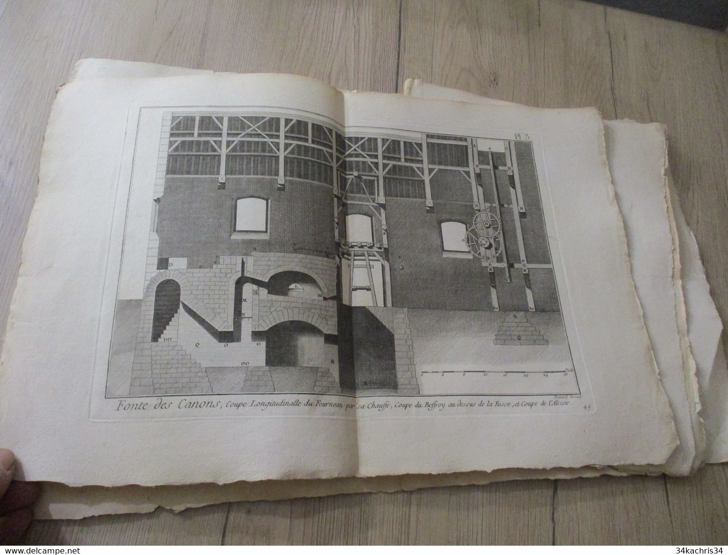 Encyclopédie Méthodique Panckoucke 24 Gravures Originales Fin XVIII ème Fabrication Des Canons  Dont 6 Doubles - Documentos
