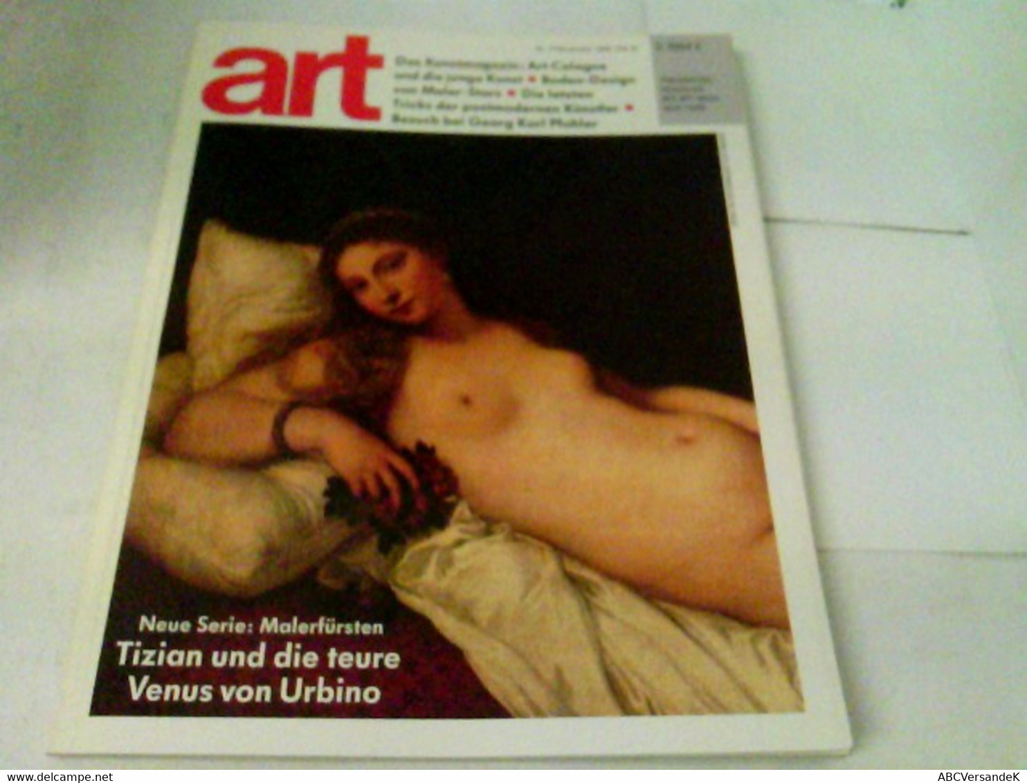 ART Das Kunstmagazin 1988/11 - Tizian Und Die Teure Venus Von Urbino U.a. - Sonstige & Ohne Zuordnung