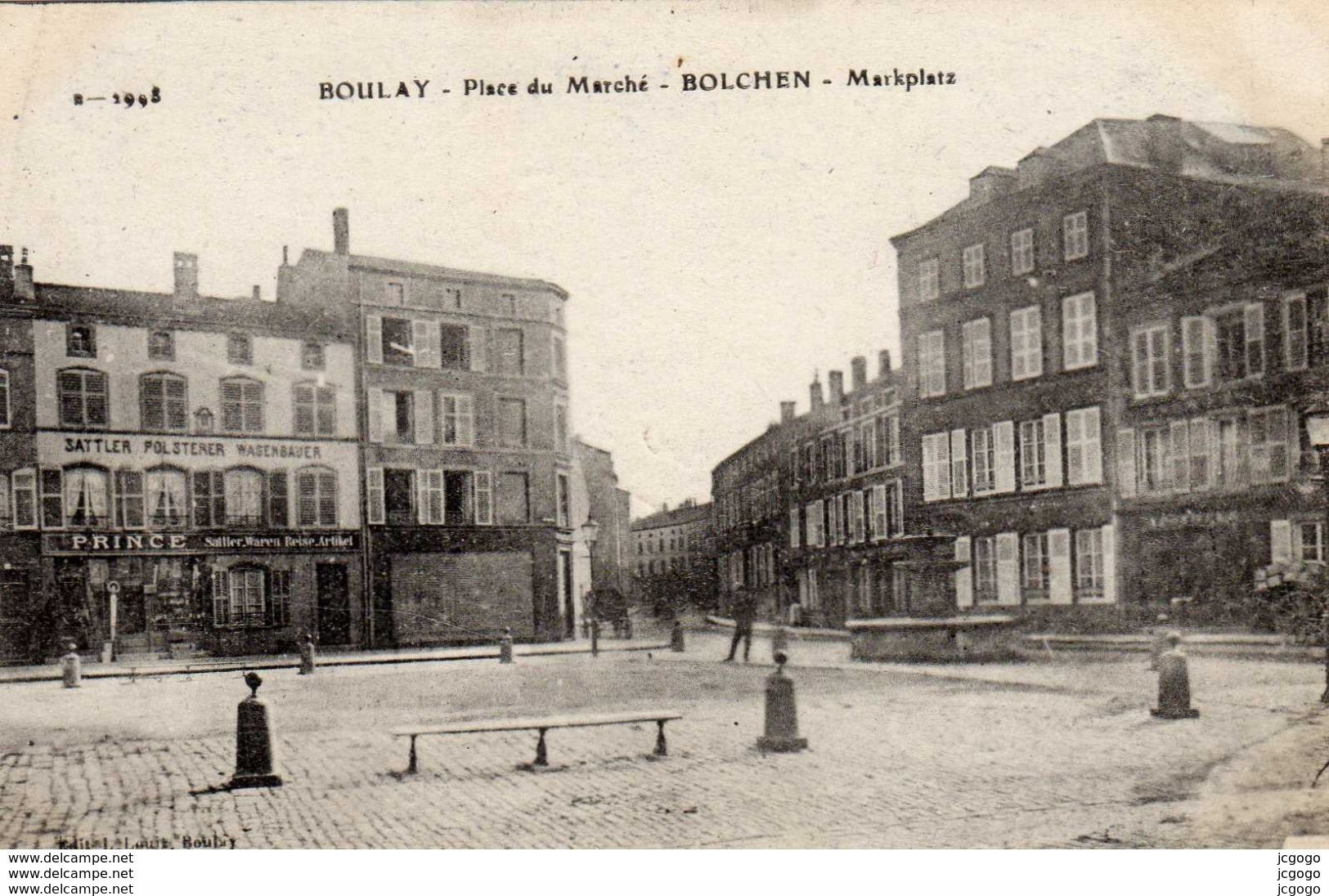 BOULAY  Place Du Marché.   BOLCHEN   Markplatz   2 Scans  Très Bon état - Boulay Moselle