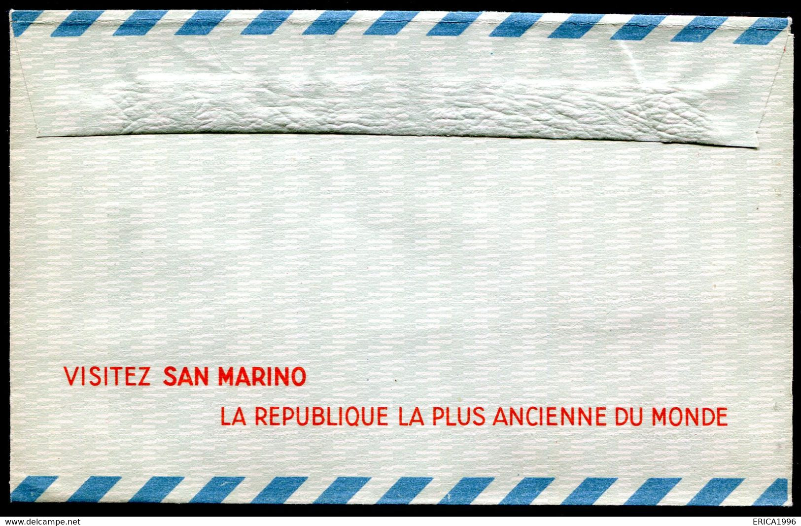 Z3516 SAN MARINO 1952 Aerogramma PROVVISORI Lire 120 Su 55 Blu (Filagrano A7), NUOVO, Ottime Condizioni - Interi Postali