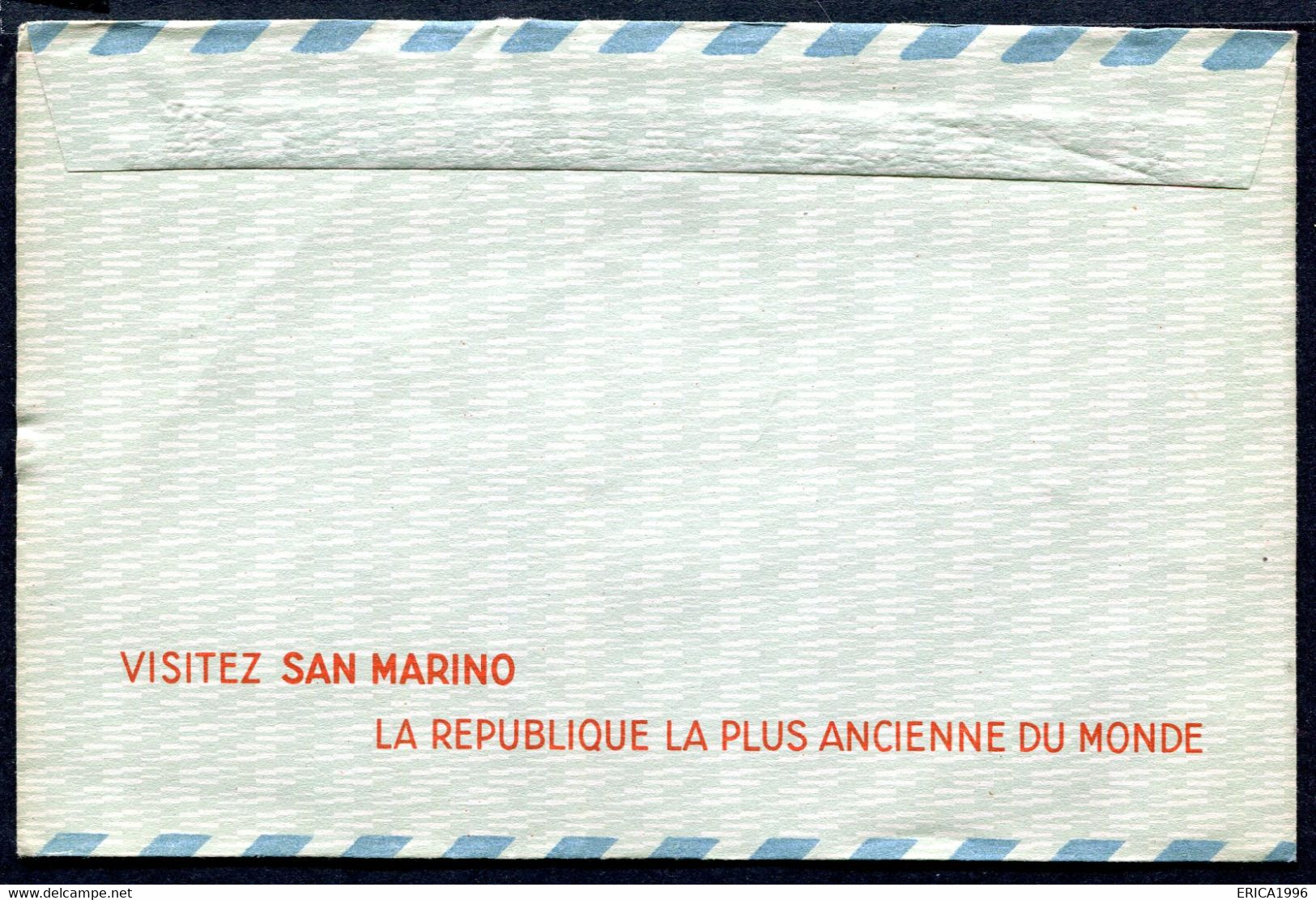 Z3517 SAN MARINO 1951 Aerogramma PROVVISORI Lire 80 Su 55 Blu (Filagrano A6), NUOVO, Ottime Condizioni - Entiers Postaux