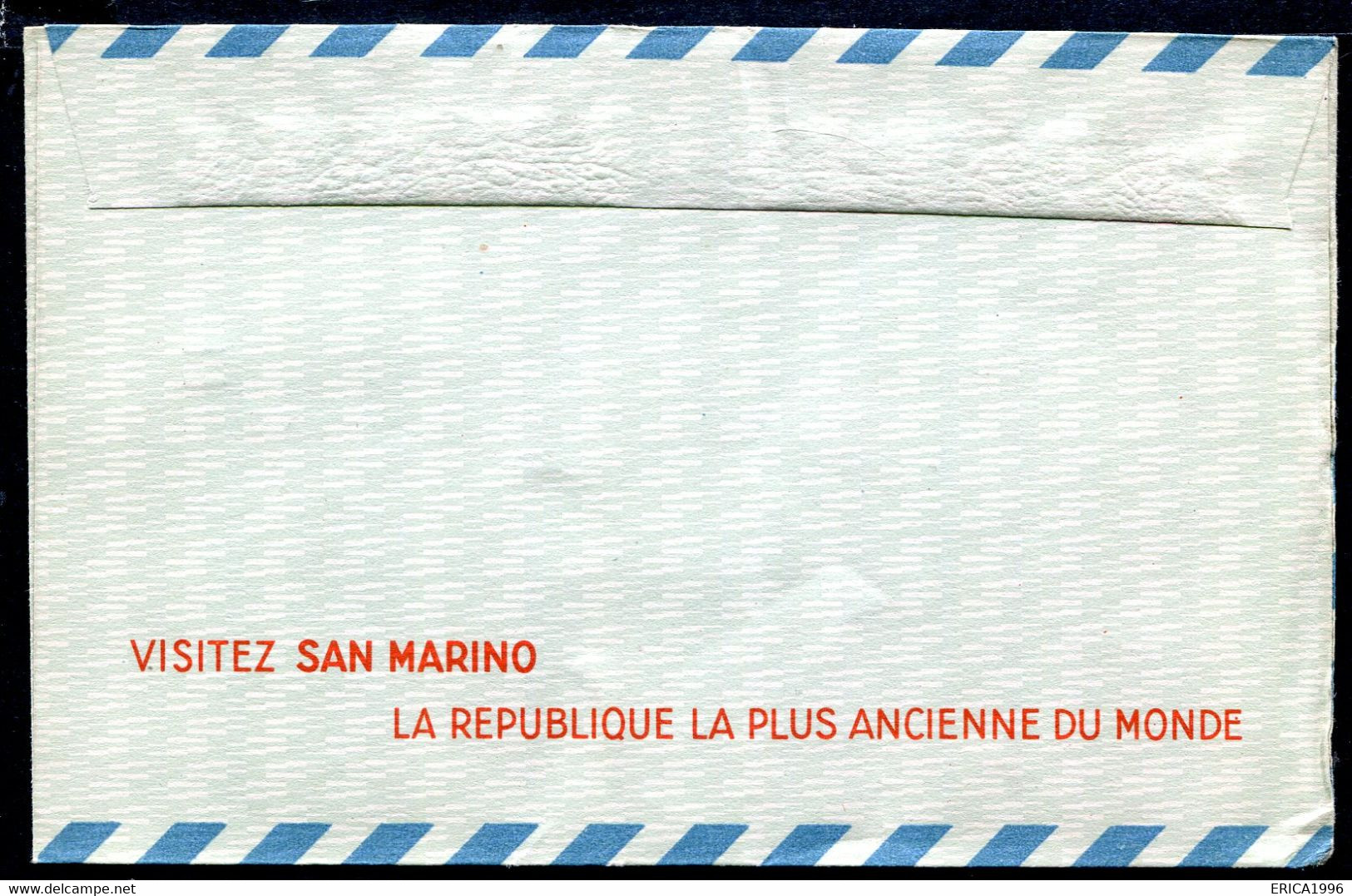 Z3518 SAN MARINO 1951 Aerogramma PROVVISORI Lire 80 Su 55 Blu (Filagrano A6), NUOVO, Ottime Condizioni - Entiers Postaux