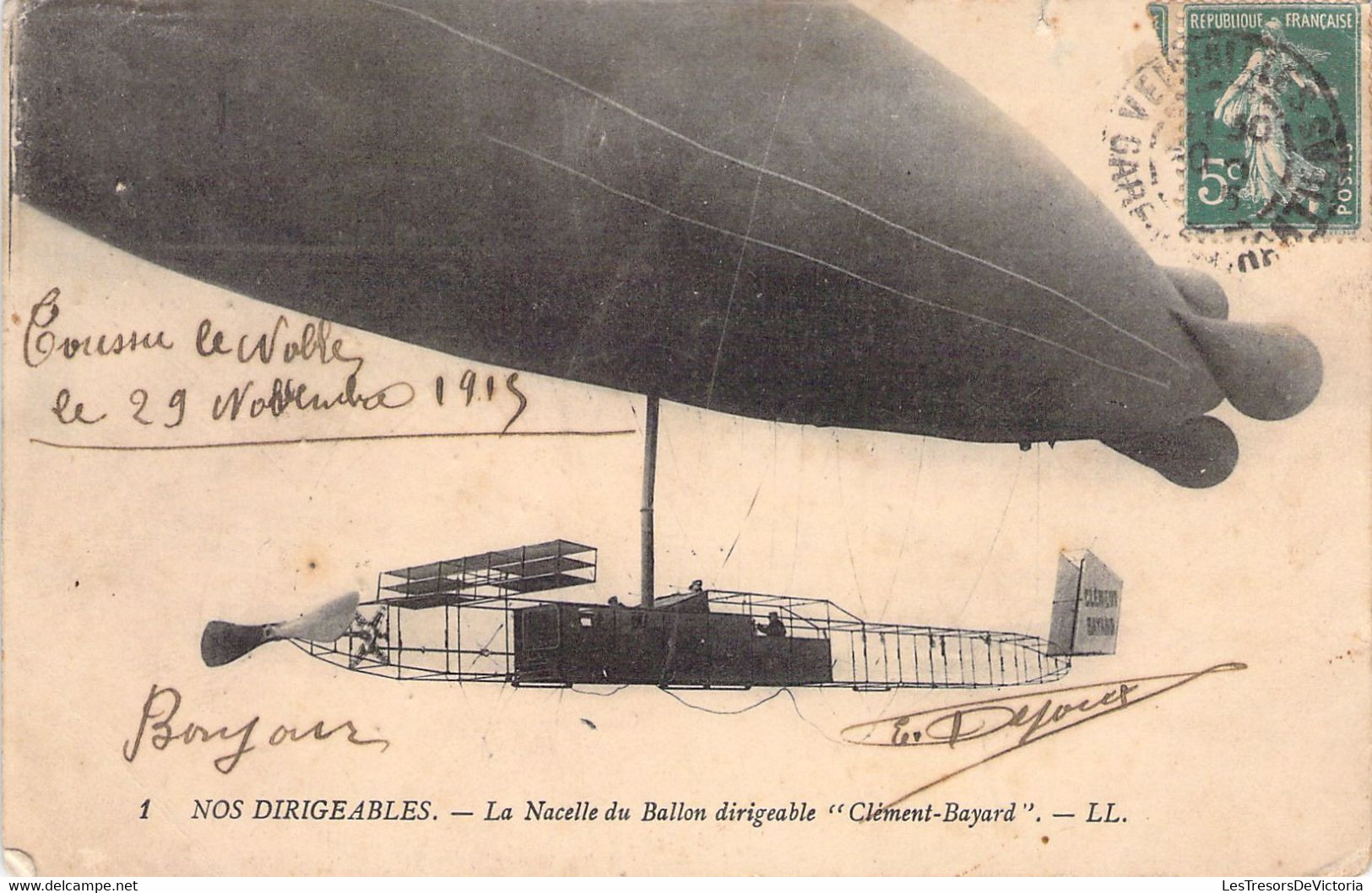 CPA - AVIATION - Dirigeable - La Nacelle Du Ballon Dirigeable CLEMENT BAYARD - LL - Zeppeline
