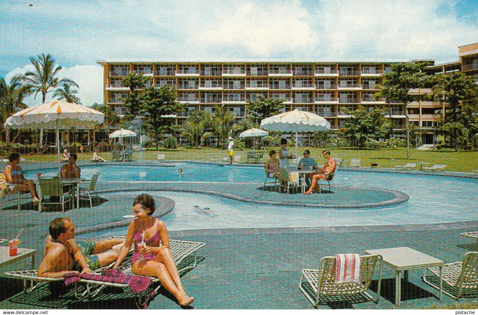 3463 – Kaanapali Hotel – Maui Hawaii HI – Animation - Whale-Shaped Swimming Pool – VG Condition – 2 Scans - Maui