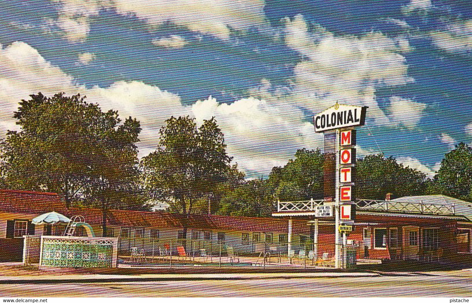 3464 – Rapid City South Dakota SD – Colonial Motel – VG Condition – 2 Scans - Rapid City