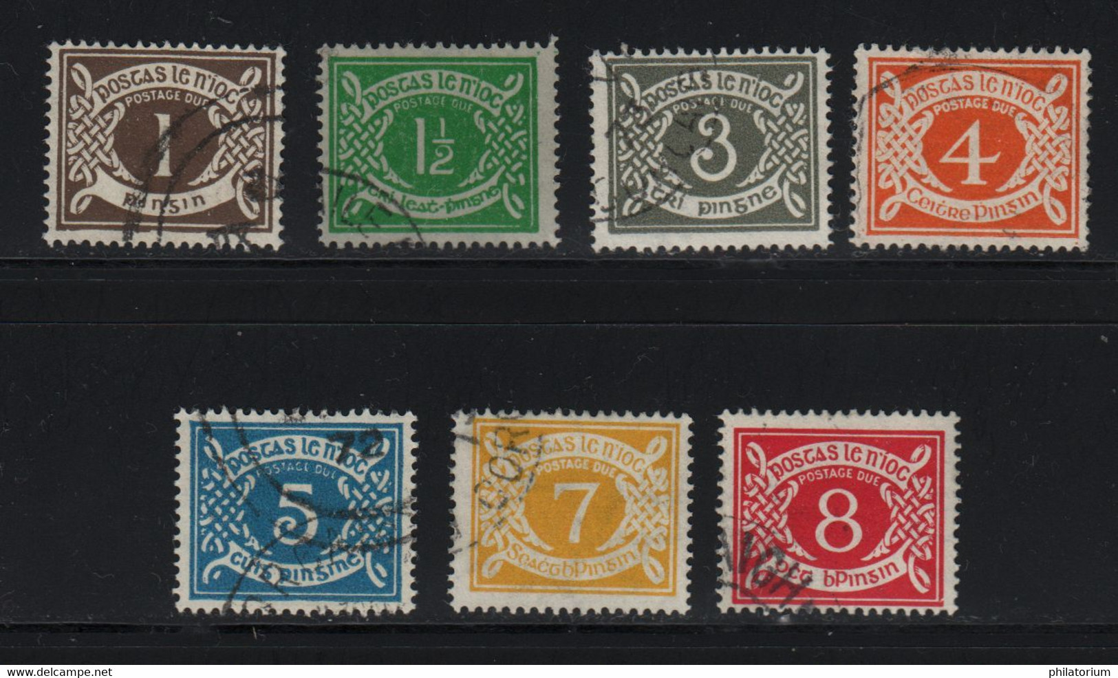 Eire, Irlande O N° Yv Taxe  15, 16, 17, 18, 19, 20, 21. (1971) - Impuestos