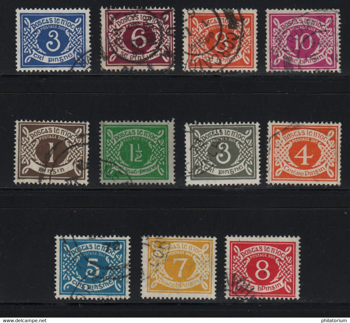 Eire, Irlande O N° Yv Taxe  9, 11, 12, 13, 15, 16, 17, 18, 19, 20, 21. - Timbres-taxe