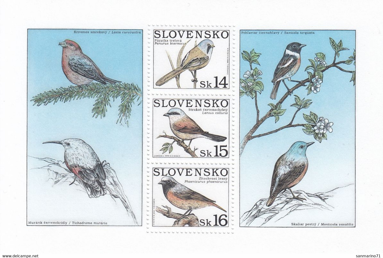 SLOVAKIA Block 13,unused,birds - Hojas Bloque