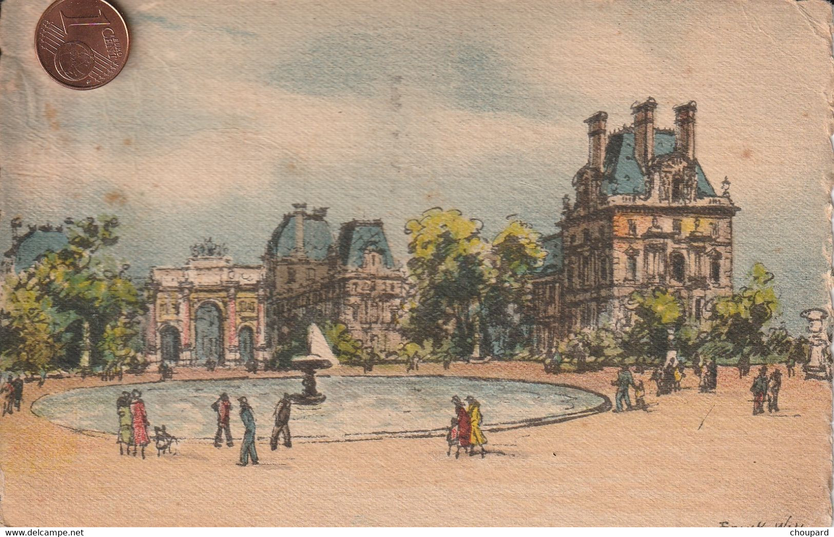 75 - Carte Postale Ancienne De  PARIS  Les Tuileries    Illustrée Par Franck Will - Andere Monumenten, Gebouwen